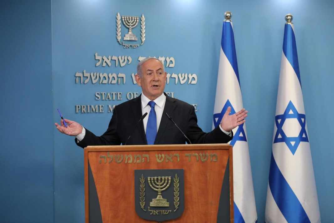 以色列总理内塔尼亚胡在8月13日的新闻发布会上宣布达成以色列与阿联酋之间的和平协议。（图源：路透社）.png