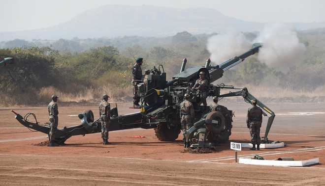 army jawans fire a 155mm fh 77b bofors gun during exercise sar